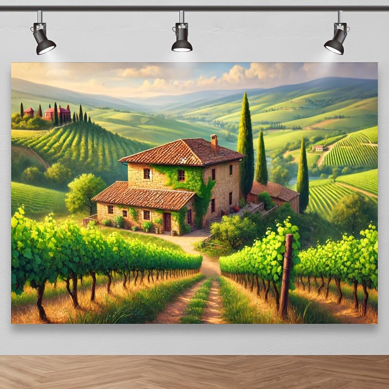 Interior Design Hd - Italiaanse Wijngaard Cottage Muurschildering 2D HD