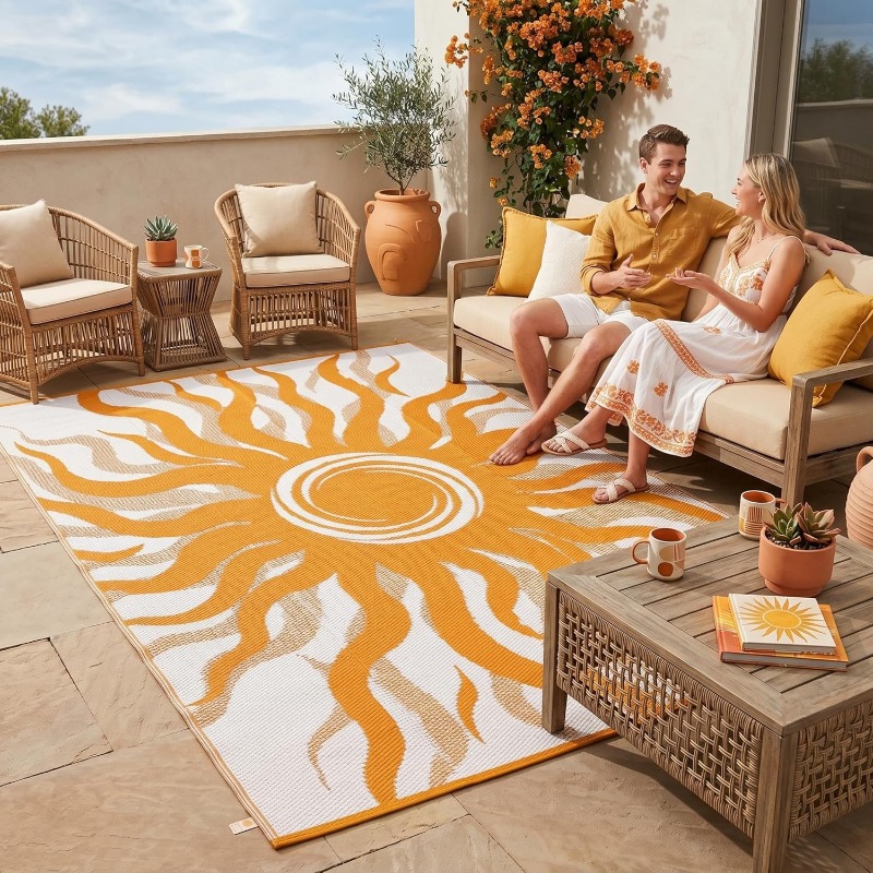 Printed Rug Abstract - Bohemian Sun Print Outdoor Area Rug