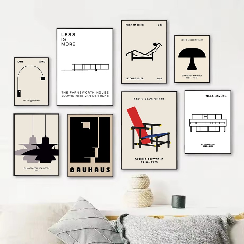 Interior Design Concept - Klassieke Farnsworth House Bauhaus Design abstracte