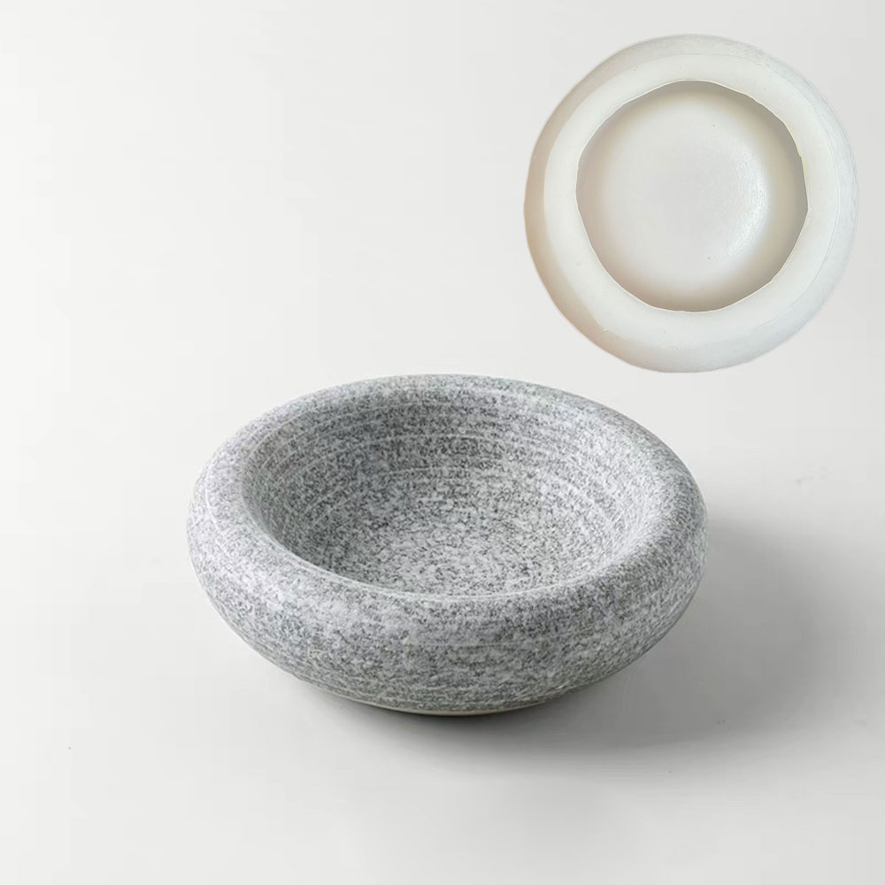 Terrazzo Pot Cement - Ronde cementen schaal siliconen mal Wabi