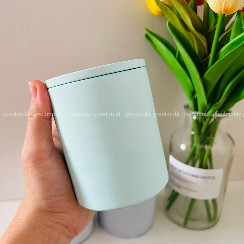 Terrazzo Pot Cement - 10cm Betonnen Pot Siliconen Mal Ronde