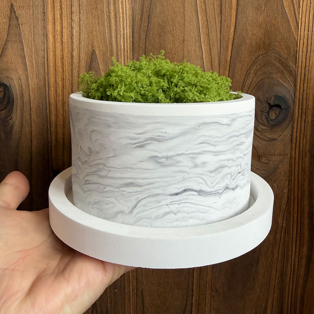 Terrazzo Pot Cement - Grote betonnen plantenbakvorm siliconen set DIY