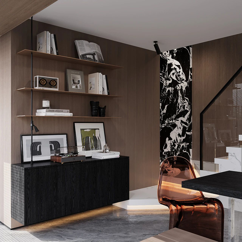 Interior Design And Build - Modern 3D-geweven villa-interieurontwerp met bouwmaterialen uit