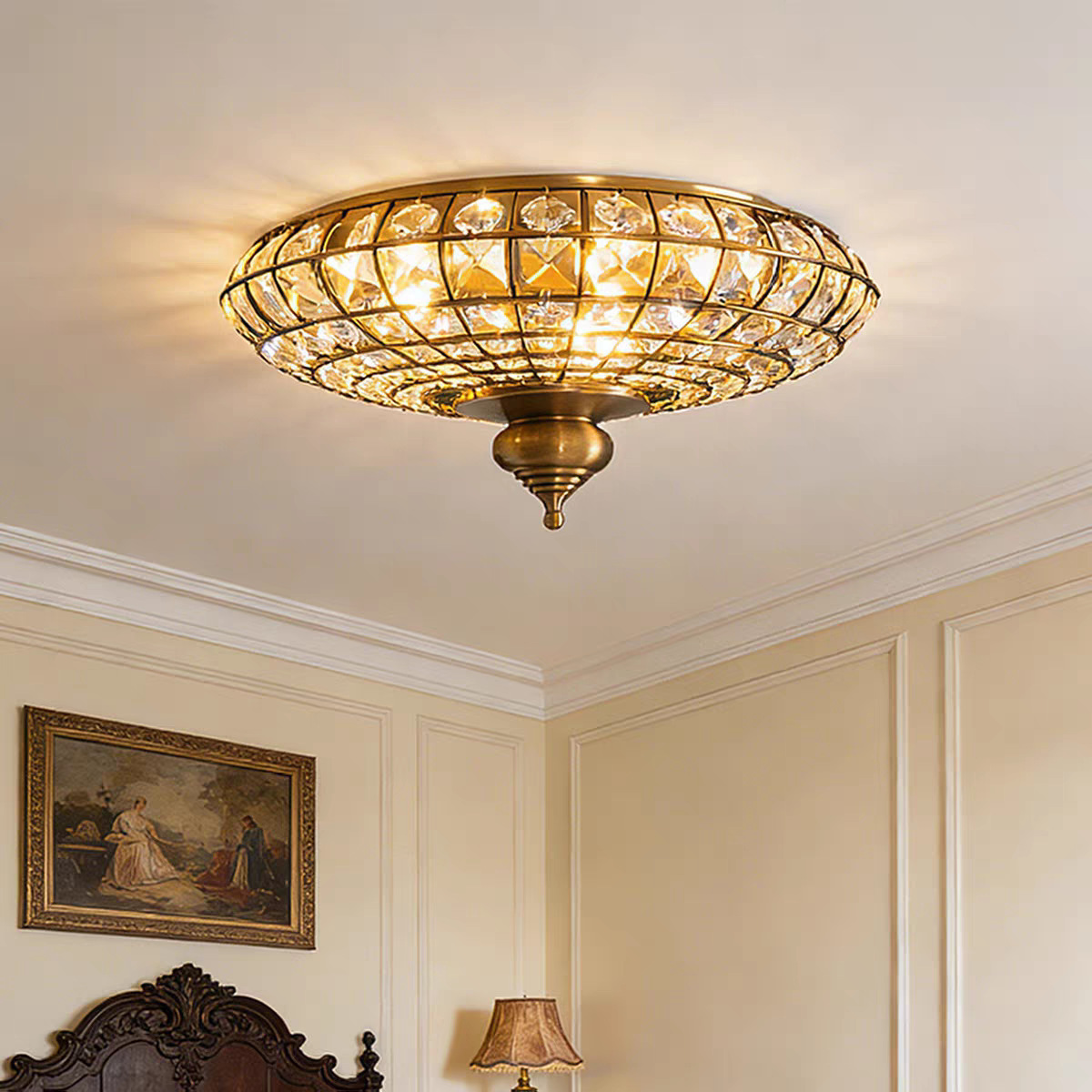 Interior Design Years Of Study - Amerikaanse stijl kristallen LED-plafondlampen Designer Villa