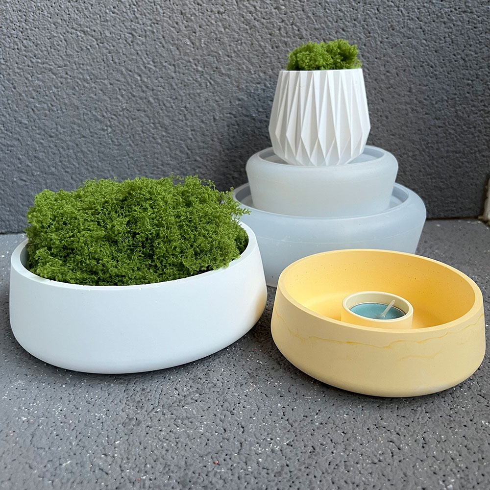 Terrazzo Pot Cement - Beton Kom Siliconen Mal DIY Bloempot