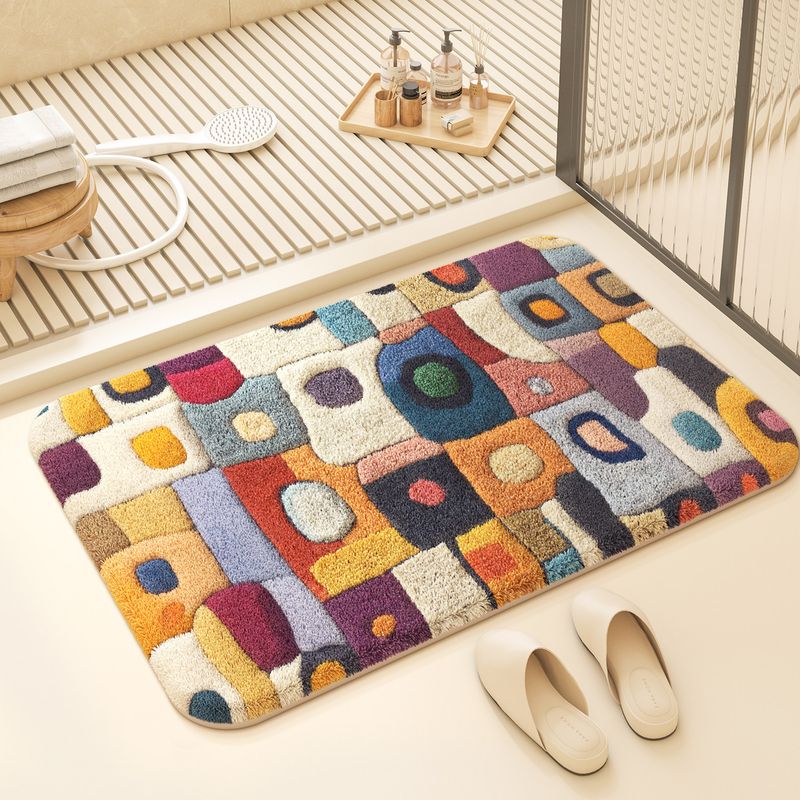 Printed Rug Abstract - VIKAMA moderne abstracte kleurblok geometrische badmat