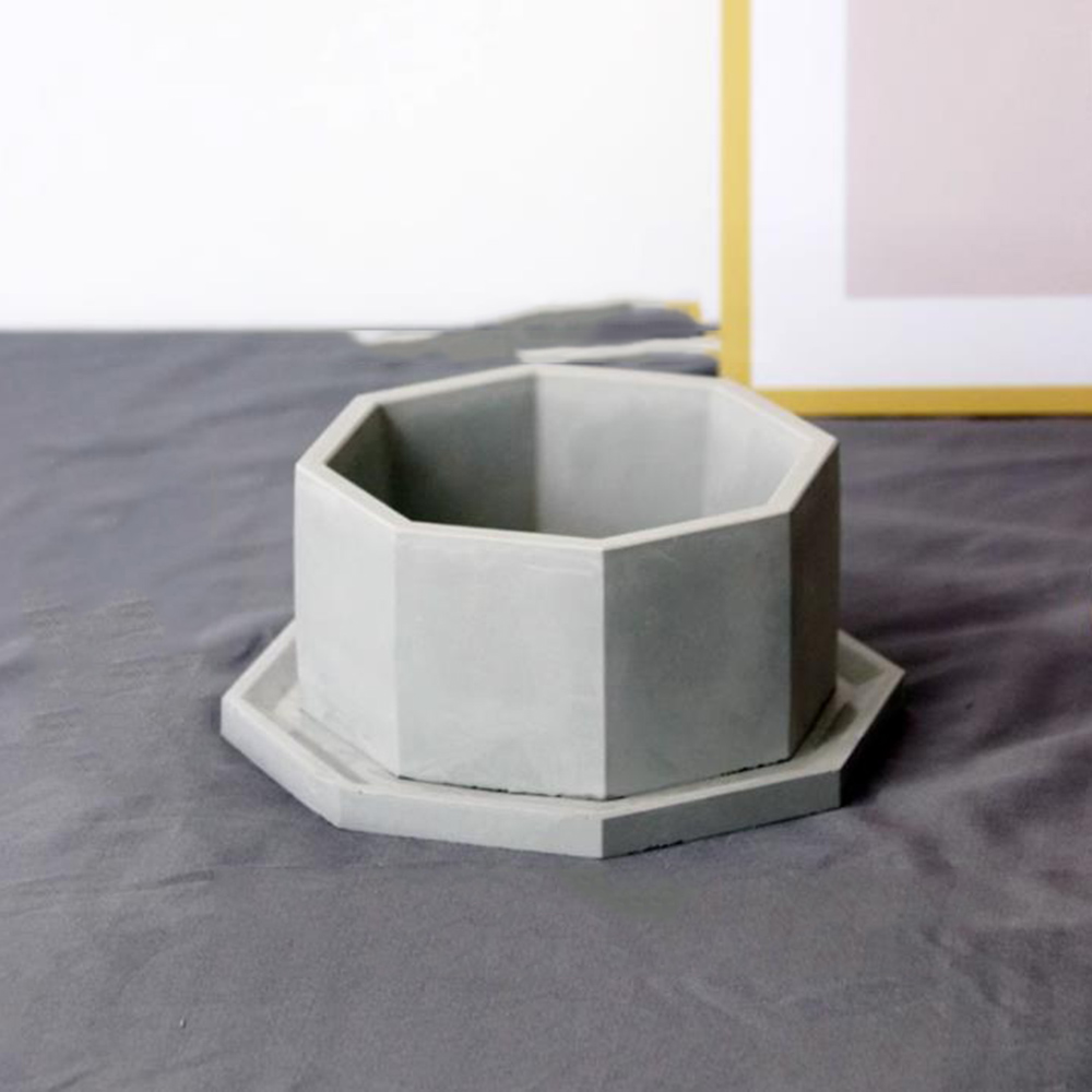 Terrazzo Pot Cement - Cement Bloempot Siliconen Mallen Achthoek Plantenbakken