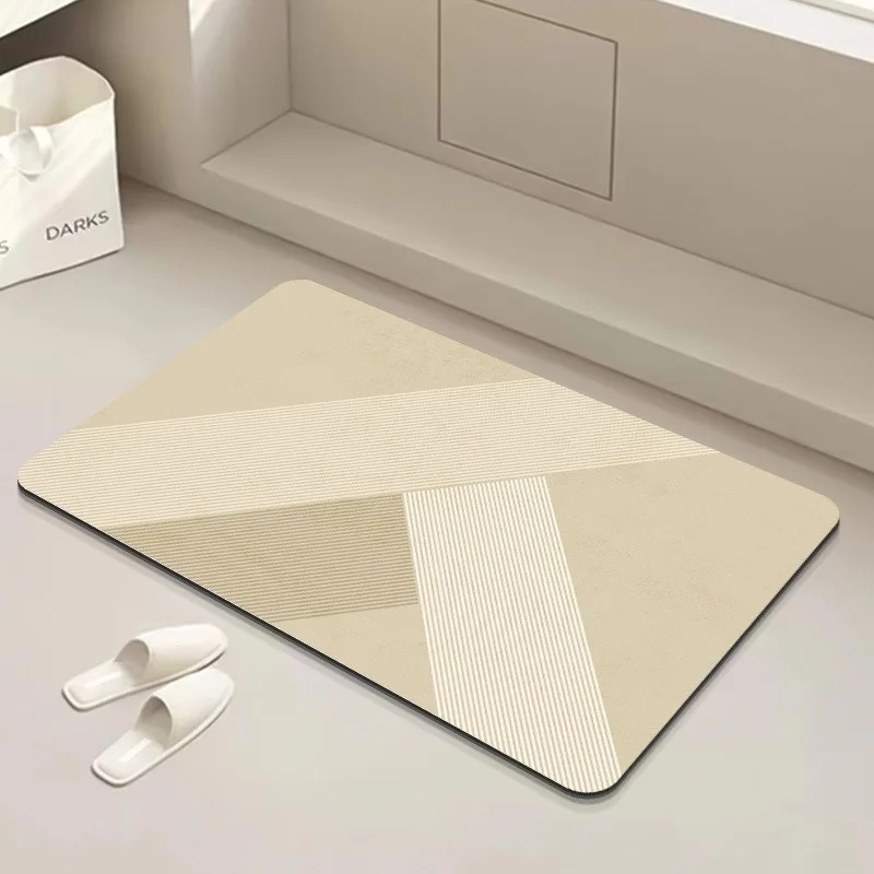 Printed Rug Abstract - Welkomstmat met abstracte lijnen, antislipkleed voor
