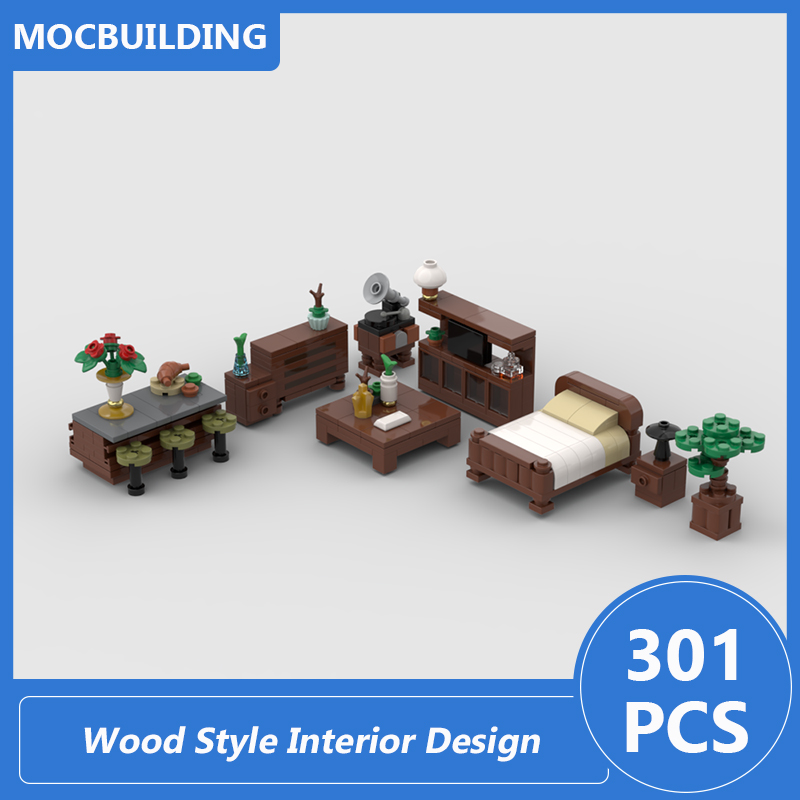 Interior Design And Build - Houten stijl interieurontwerpmodel Moc modulaire gebouwen