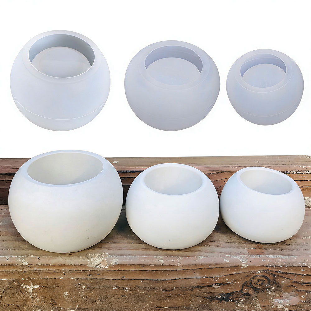 3-delige ronde bloempot silico - Terrazzo Pot Cement recensie en prijs