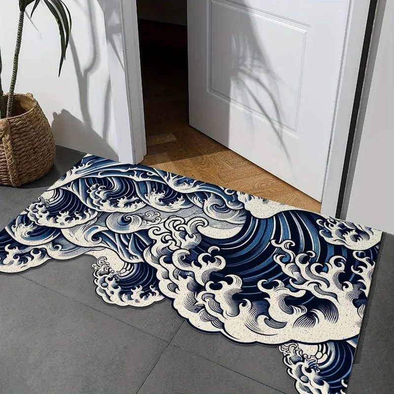 VIKAMA Abstract Wave Design-ta - Printed Rug Abstract recensie en prijs