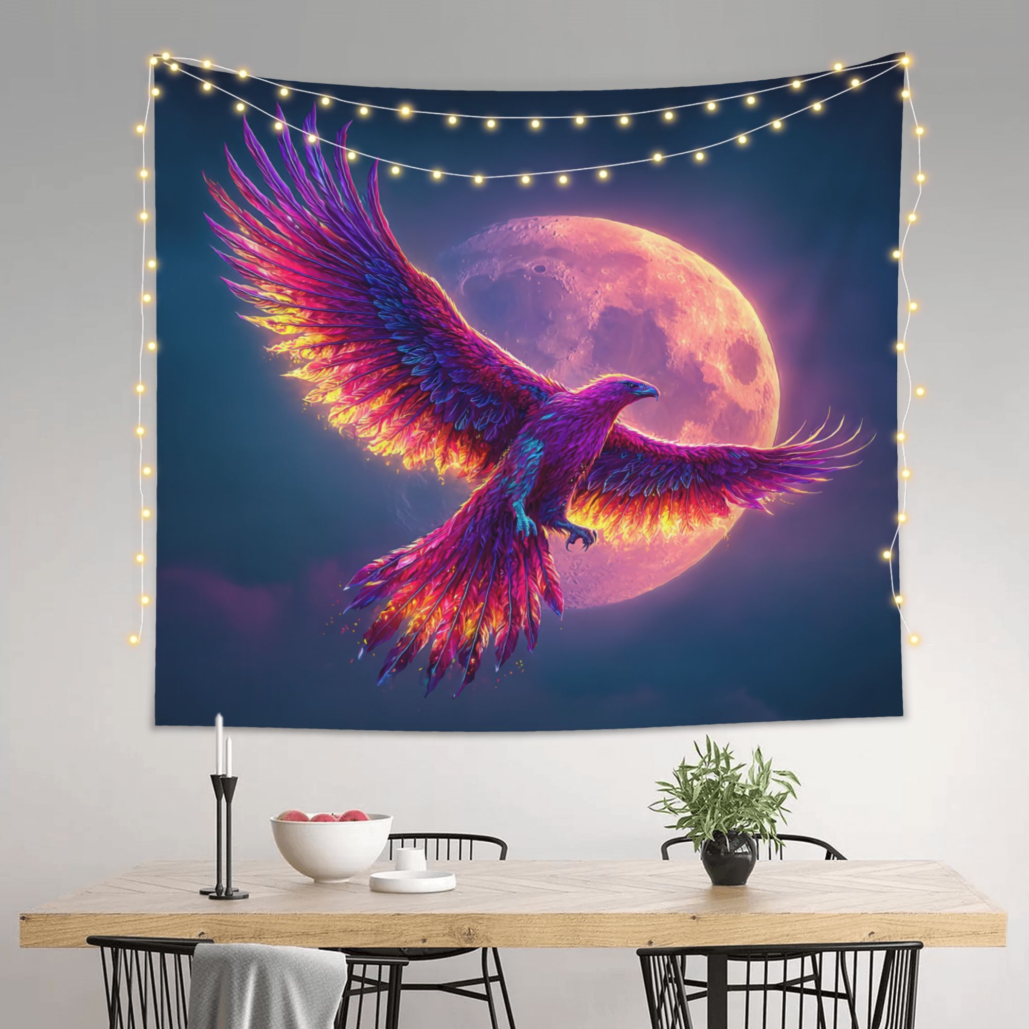 Phoenix Moon Sky Wandtapijt 2D - Interior Design Hd recensie en prijs
