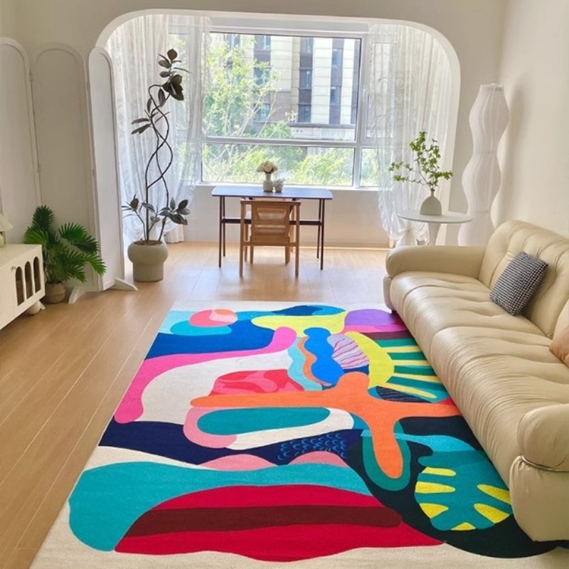 Abstract vloeibaar patroon pri - Printed Rug Abstract recensie en prijs