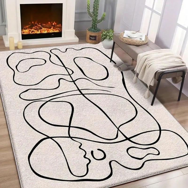Abstract vloeibaar patroon pri - Printed Rug Abstract recensie en prijs