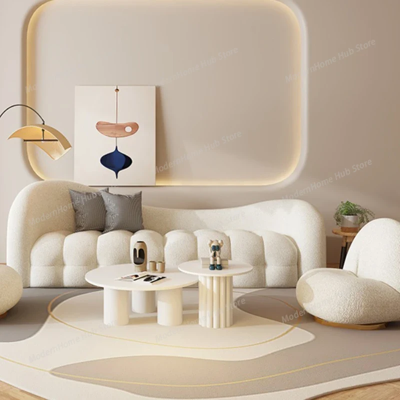 Witte crèmekleurige woonkamerb - Interior Design White And Wood recensie en prijs