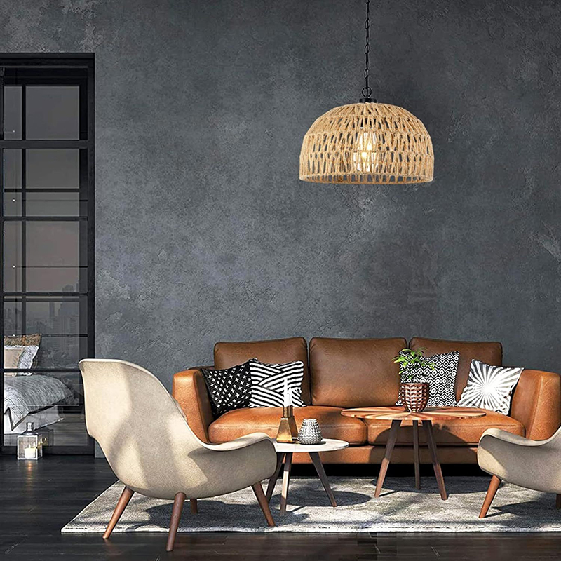 Natuurlijke henneptouw E27 han - Wicker Pendant Shade recensie en prijs