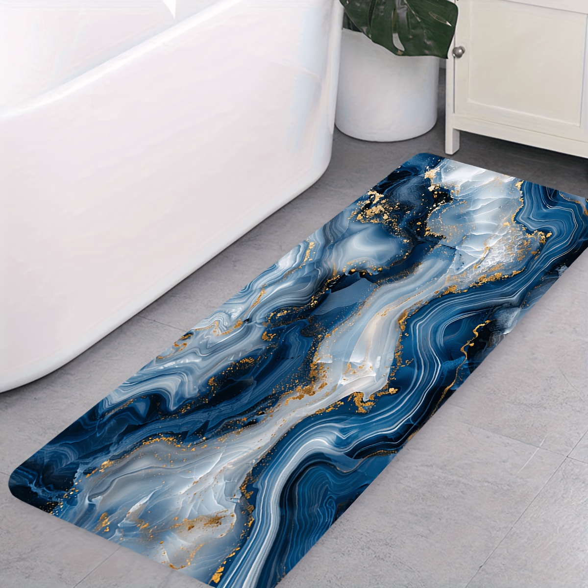 Blauwgrijs goud marmeren print - Printed Rug Abstract recensie en prijs