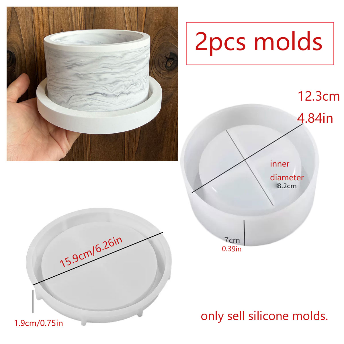 Grote betonnen plantenbakvorm  - Terrazzo Pot Cement recensie en prijs