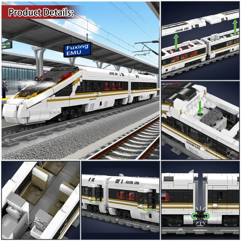 12015 High-Speed Spoorweg Trei - Interior Design Lego recensie en prijs