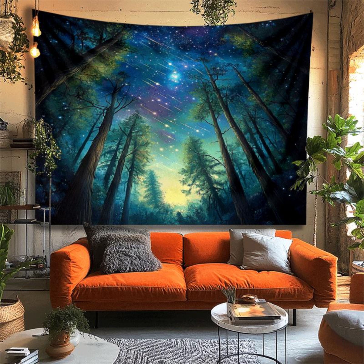Sterrennacht Bos Hemel Wandtap - Interior Design Hd recensie en prijs