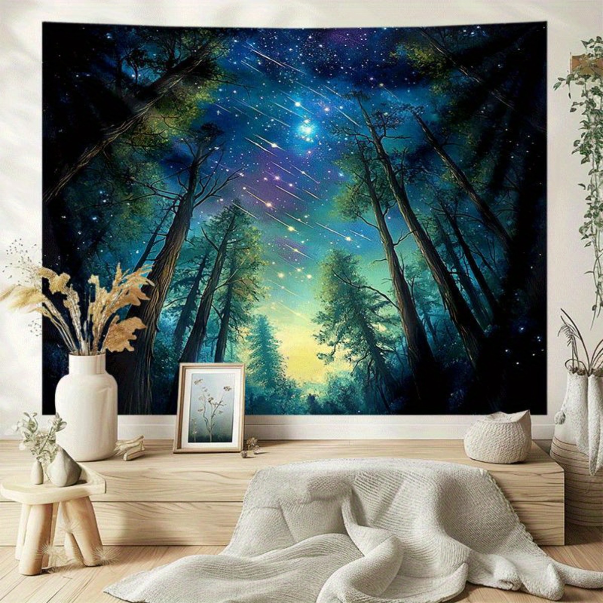 Sterrennacht Bos Hemel Wandtap - Interior Design Hd recensie en prijs