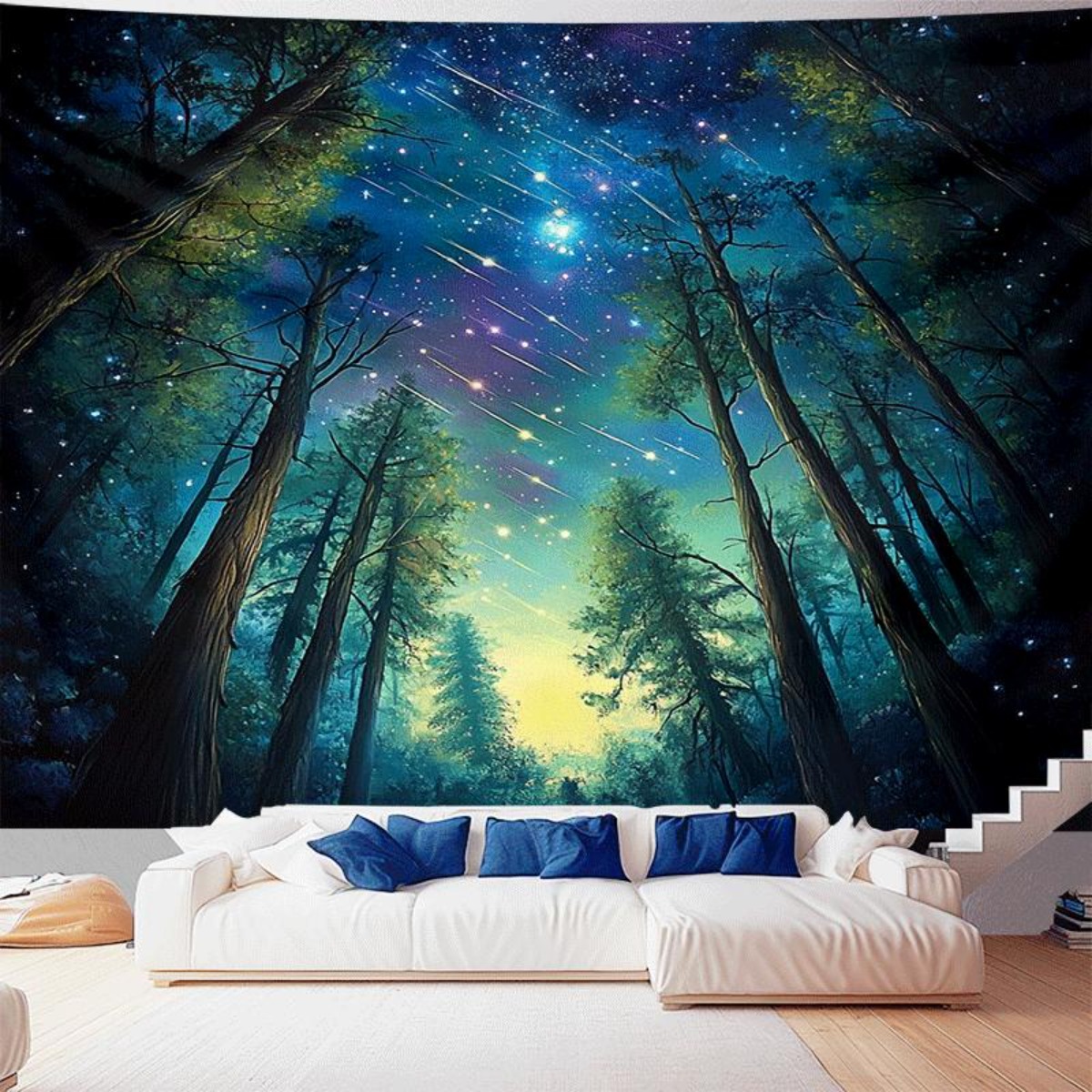 Sterrennacht Bos Hemel Wandtap - Interior Design Hd recensie en prijs