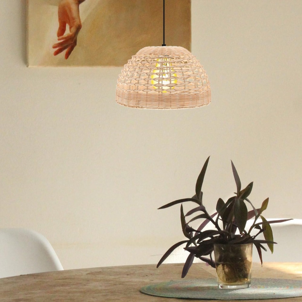 Rotan hanglamp geweven kooi ha - Wicker Pendant Shade recensie en prijs