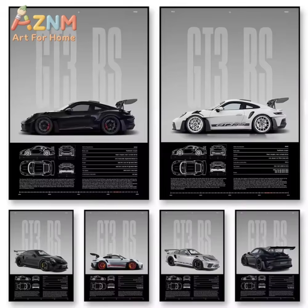 1pc Minimalistische 911 GT3-RS - Interior Design Drawing recensie en prijs