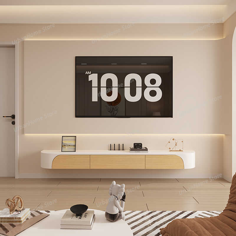 Bank Slaapkamer Wit tv-meubel  - Interior Design White And Wood recensie en prijs