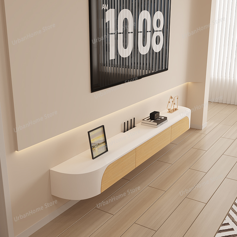 Bank Slaapkamer Wit tv-meubel  - Interior Design White And Wood recensie en prijs