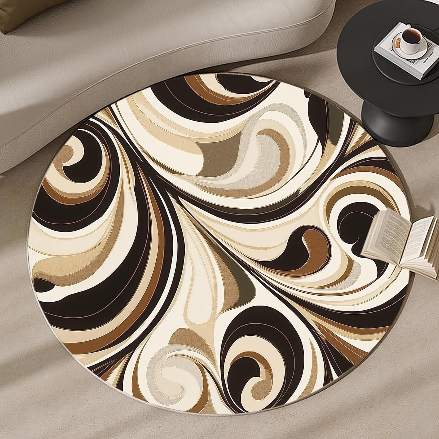 3D spiraalvormig rond tapijt h - Printed Rug Abstract recensie en prijs