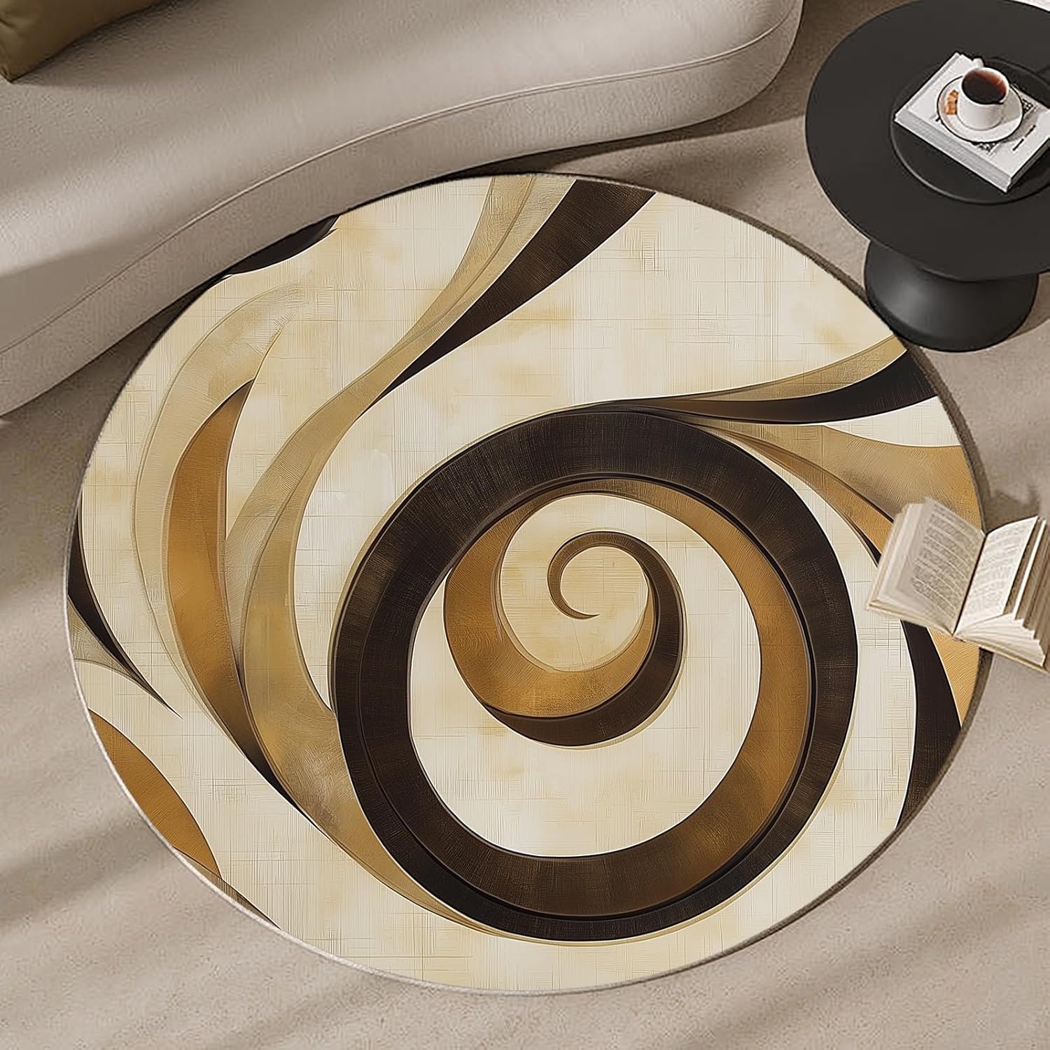 3D spiraalvormig rond tapijt h - Printed Rug Abstract recensie en prijs