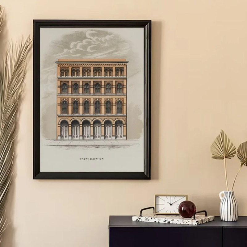 Vintage tekening schets geomet - Interior Design Drawing recensie en prijs