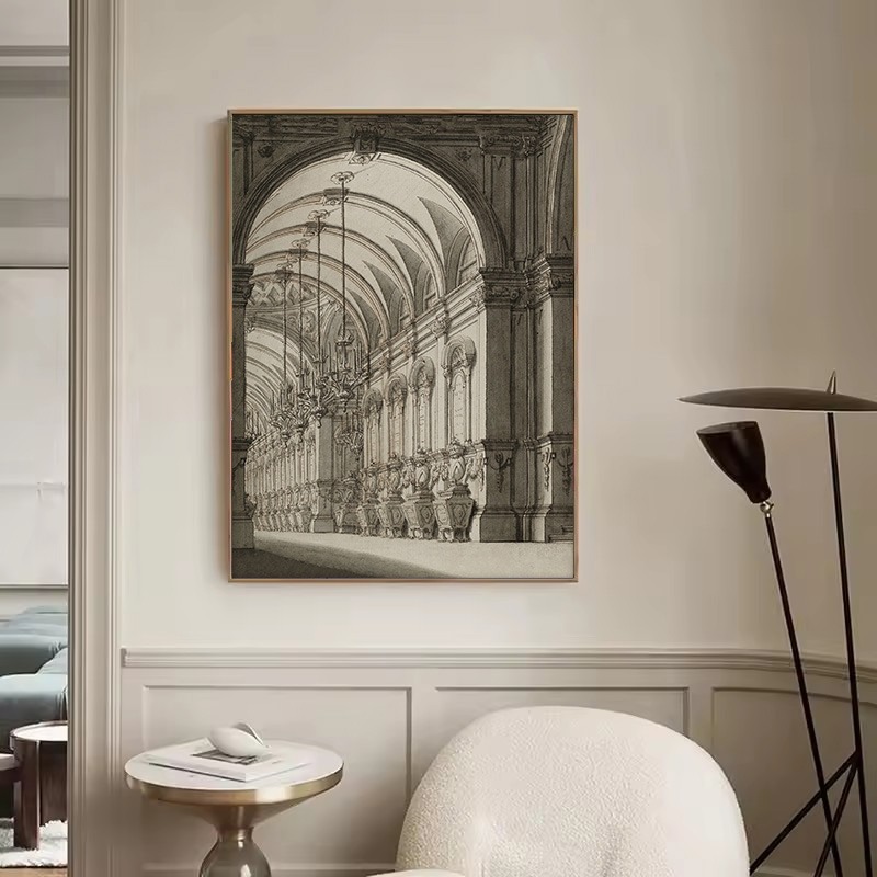 Vintage tekening schets geomet - Interior Design Drawing recensie en prijs