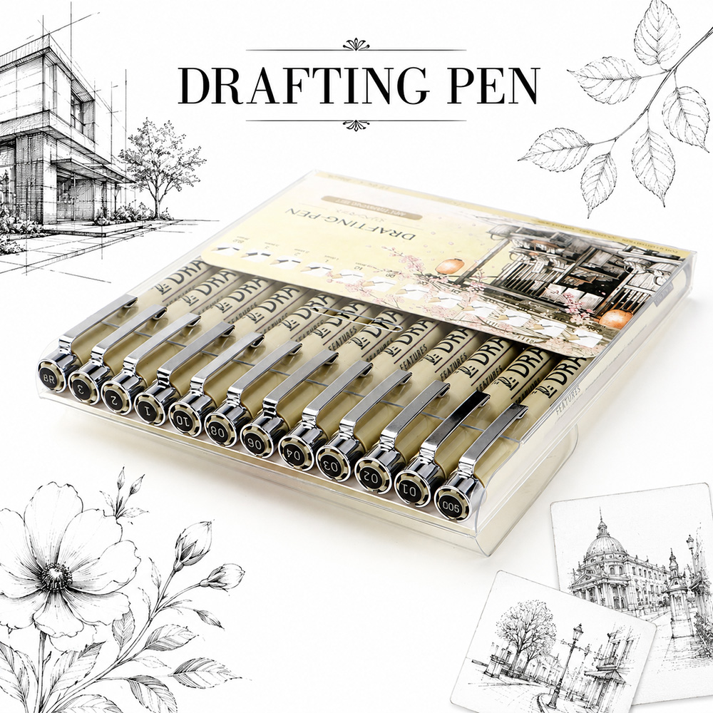 12 maten Micron-pennen met fij - Interior Design Drawing recensie en prijs