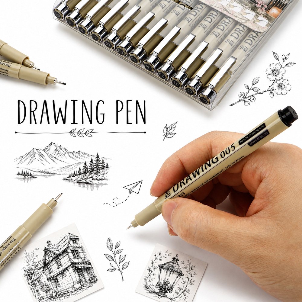 12 maten Micron-pennen met fij - Interior Design Drawing recensie en prijs