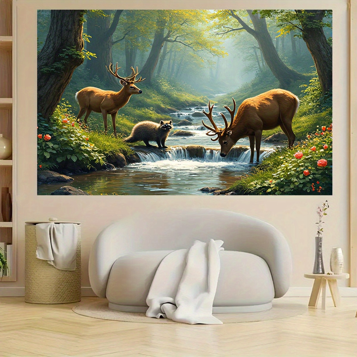 Herten Bosstroom Muurschilderi - Interior Design Hd recensie en prijs