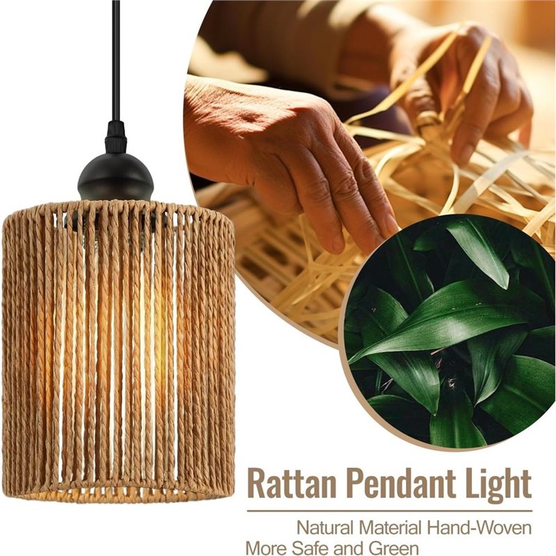 T19C 2-pack handgeweven rieten - Wicker Pendant Shade recensie en prijs